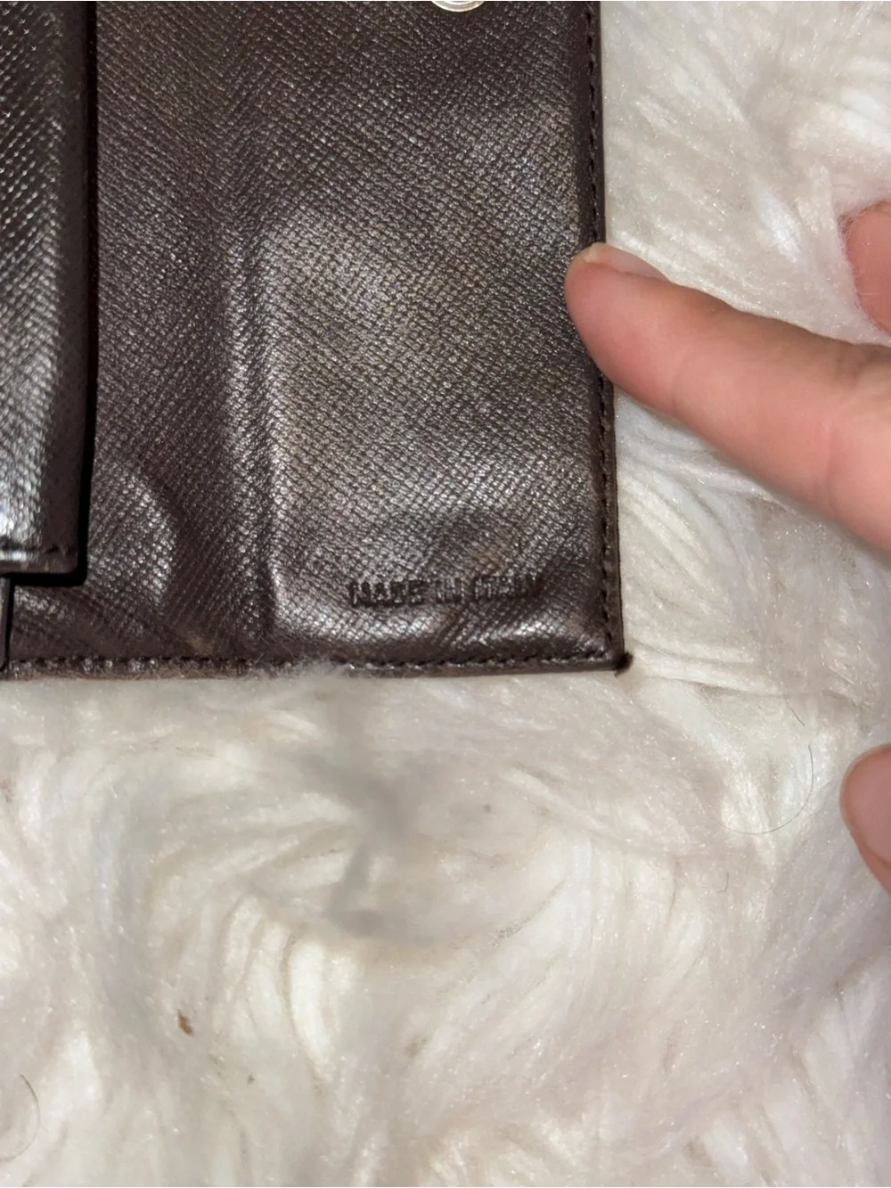 VINTAGE PRADA BROWN TESSUTO NYLON TRIFOLD WALLET